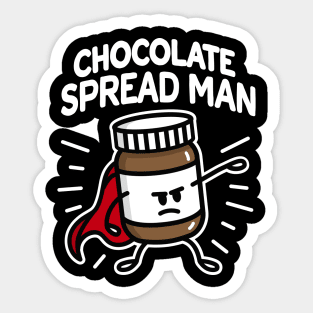 Chocolate spread man (place on dark background) Sticker